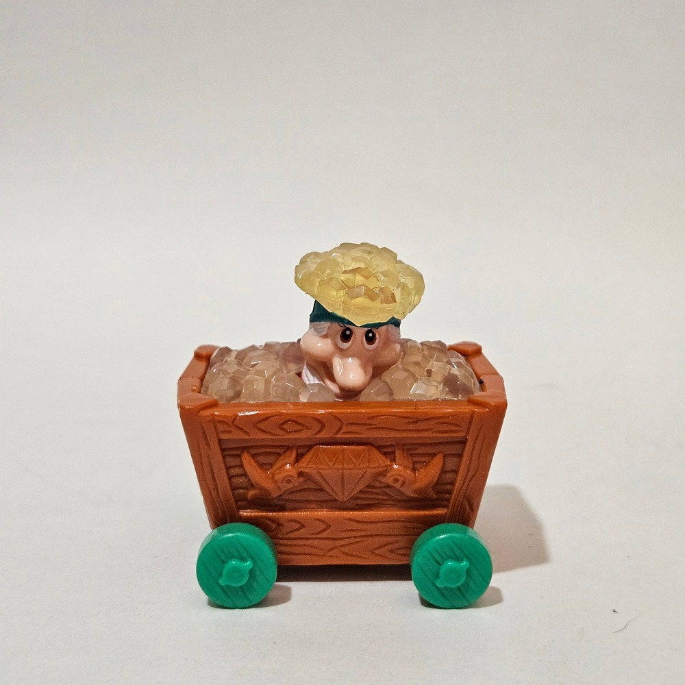 Disney Snow White Seven Dwarfs Dopey Mine Cart Toy Figure Brown Green